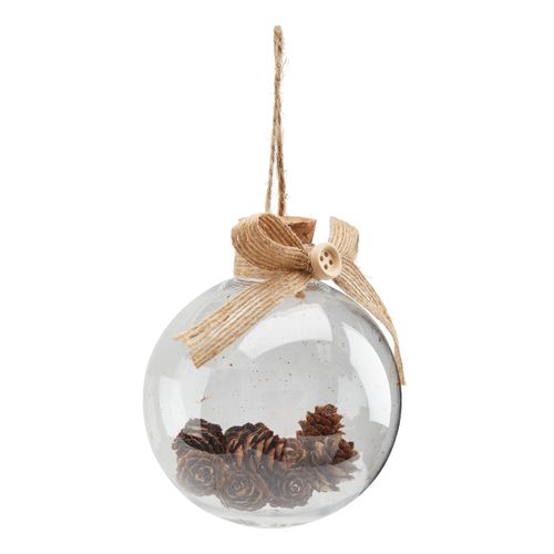 Boule fleurs séchées Ø 8 cm  Transparent