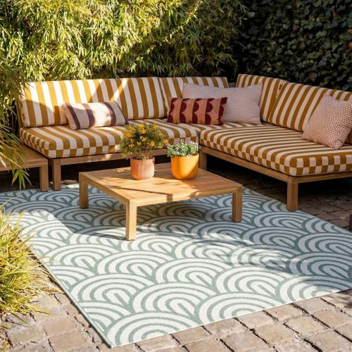Tapis D'extérieur - Summer Arch Vert - Rectangle - 120x170 Cm