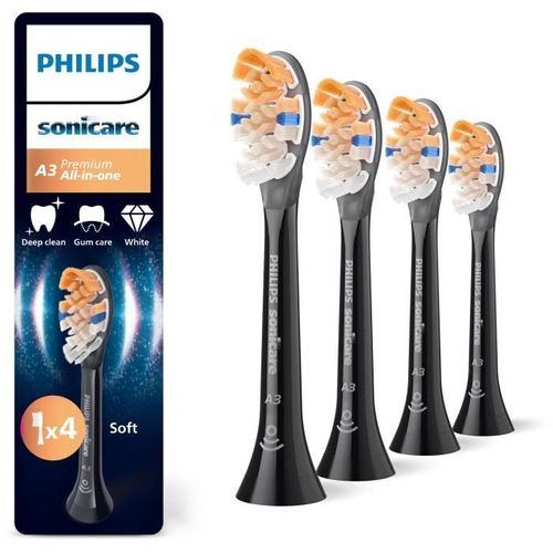 Lot De 4 Têtes De Brosse - Hx9094/88 - A3 Black