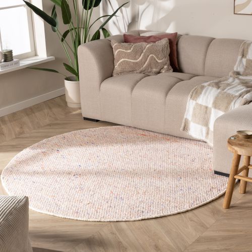 Tapis En Laine Rond - Feline Pastel - Rond - D. 230 Cm