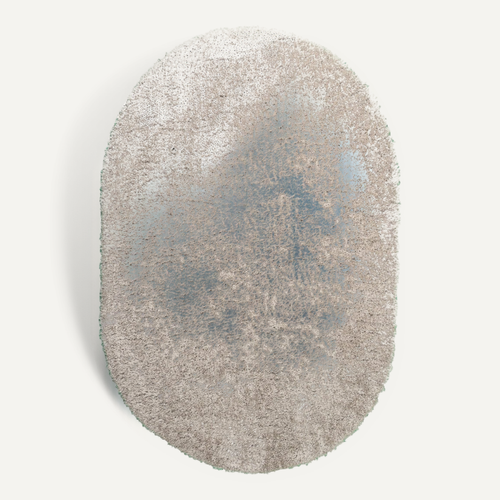 Tapis Shaggy Ovale - Blaze Beige/gris - Ovale - 160x230 Cm