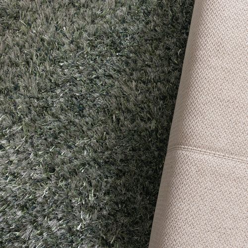 Tapis Rond Shaggy - Grace Vert - Rond - D. 160 Cm