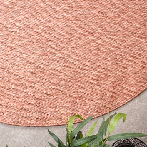 Tapis D'extérieur Rond - Costa Terracotta - Rond - D. 100 Cm