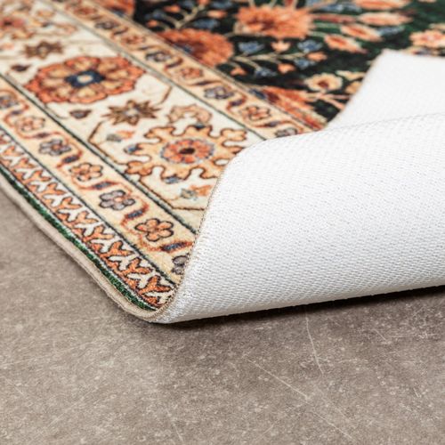 Tapis D'extérieur Vintage - Santo Flora Vert Foncé - Rectangle - 80x150 Cm