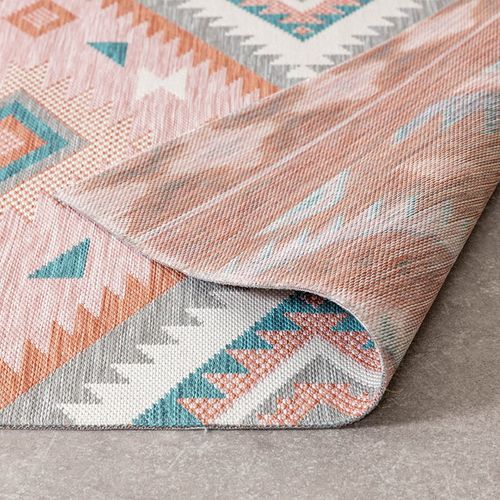 Tapis D'extérieur Bohème - Vedra Aztec Rose - Rectangle - 80x150 Cm