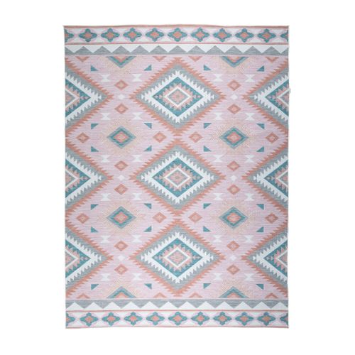 Tapis D'extérieur Bohème - Vedra Aztec Rose - Rectangle - 80x150 Cm