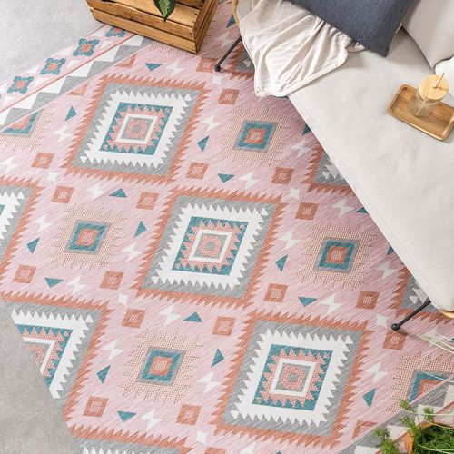 Tapis D'extérieur Bohème - Vedra Aztec Rose - Rectangle - 80x150 Cm