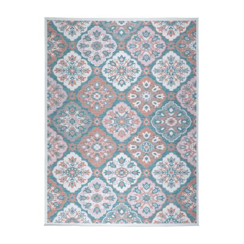 Tapis D'extérieur Bohème - Vedra Tile Bleu - Rectangle - 160x230 Cm