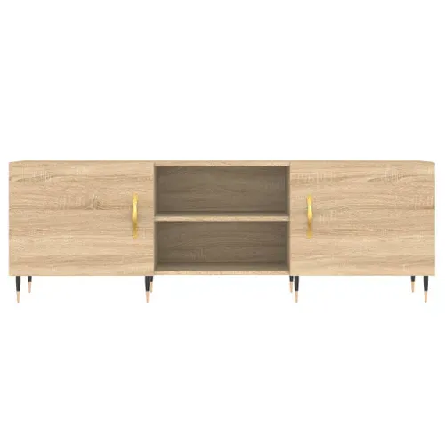 Meuble TV Chêne Sonoma 150x30x50 Cm Bois Contreplaqué