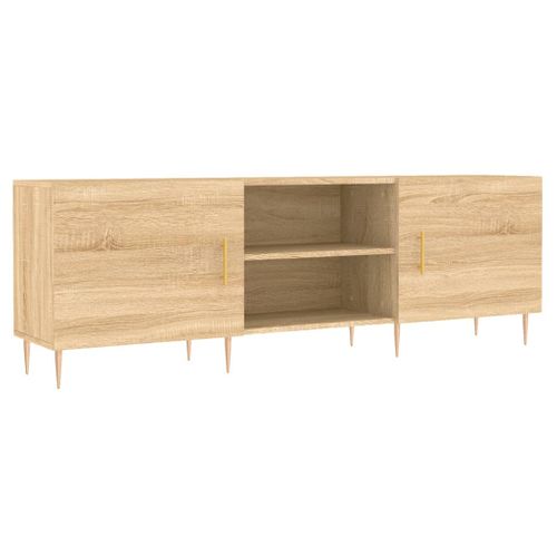 Meuble TV Chêne Sonoma 150x30x50 Cm Bois Contreplaqué