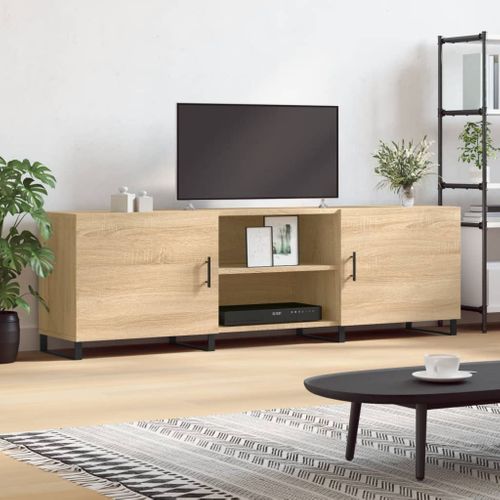 Meuble TV Chêne Sonoma 150x30x50 Cm Bois Contreplaqué
