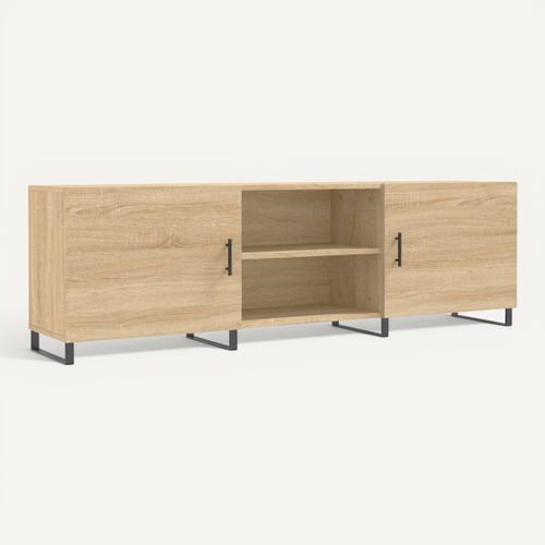 Meuble TV Chêne Sonoma 150x30x50 Cm Bois Contreplaqué