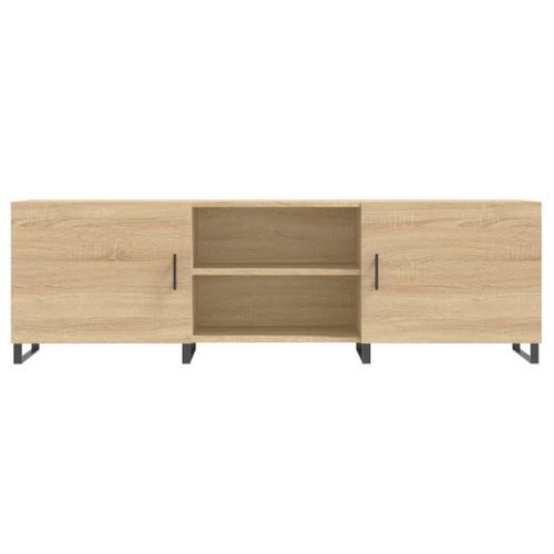 Meuble TV Chêne Sonoma 150x30x50 Cm Bois Contreplaqué