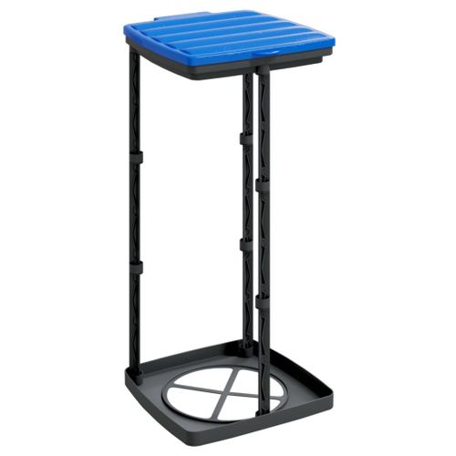 Porte-sacs Poubelles 2 Pièces Noir Et Bleu 60 L Pp