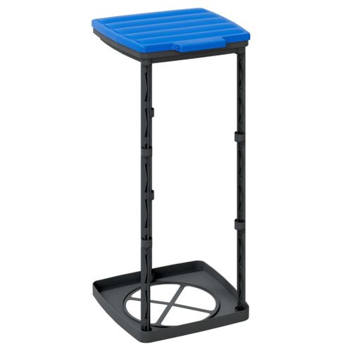 Porte-sacs Poubelles 2 Pièces Noir Et Bleu 60 L Pp