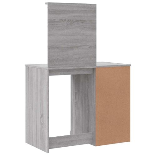 Coiffeuse Avec Lumières LED Sonoma Gris 90x42x132,5 Cm