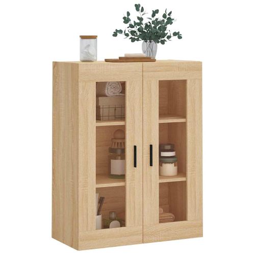 Vitrine Murale Chêne Sonoma 69,5x34x90 Cm