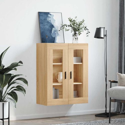 Vitrine Murale Chêne Sonoma 69,5x34x90 Cm