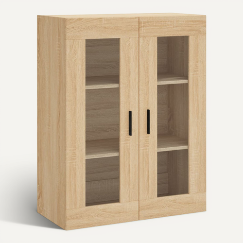 Vitrine Murale Chêne Sonoma 69,5x34x90 Cm