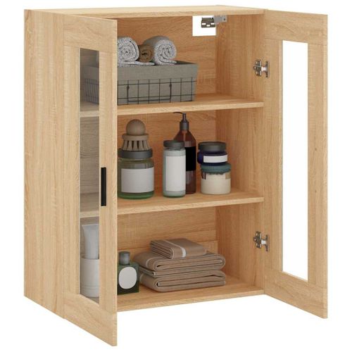 Vitrine Murale Chêne Sonoma 69,5x34x90 Cm