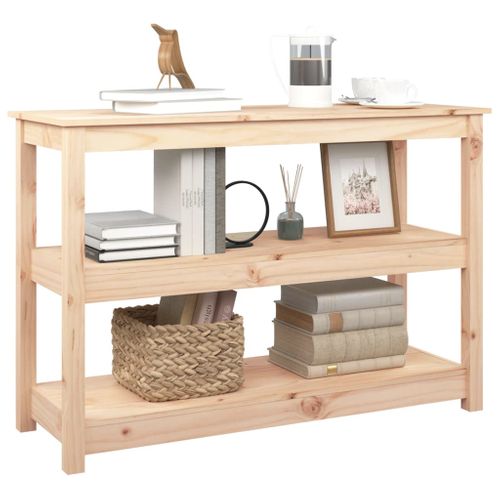 Table Console 110x40x74 Cm Bois Massif De Pin