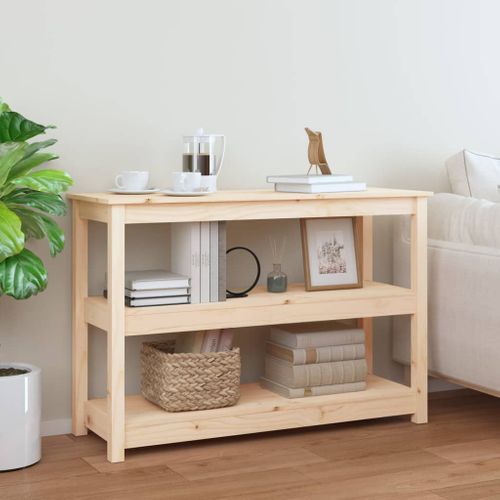 Table Console 110x40x74 Cm Bois Massif De Pin