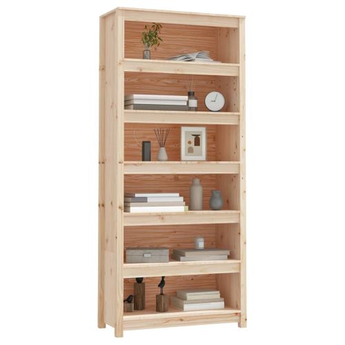 Bibliothèque 80x35x183 Cm Bois De Pin Massif