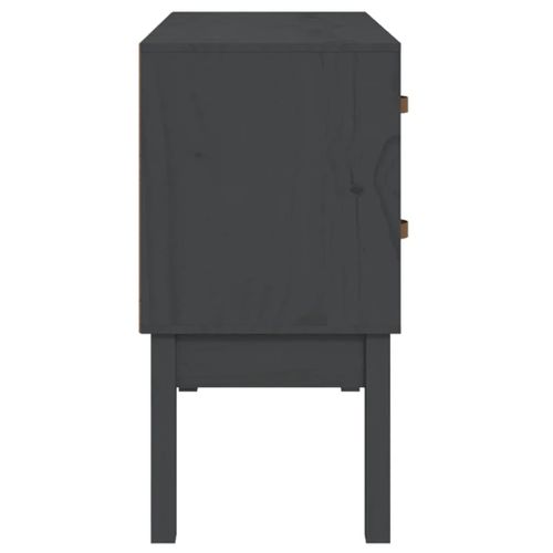 Armoire Console Gris 90x40x78 Cm Bois De Pin Solide