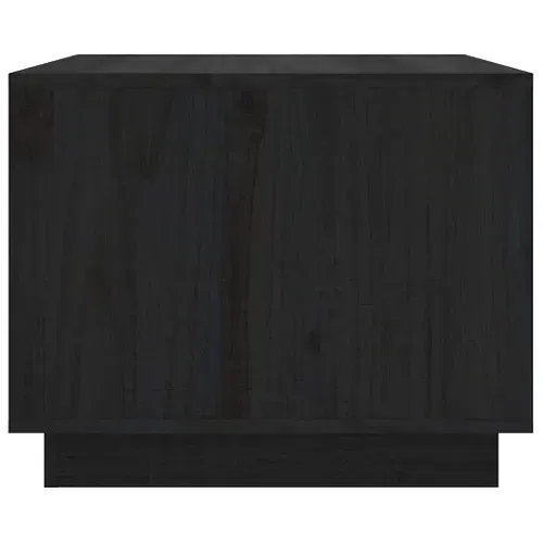 Table Basse Noir 80x50x40 Cm Bois Massif De Pin
