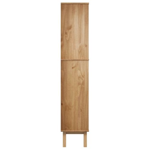 Bibliothèque Otta Avec 2 Tiroirs Marron Bois Massif Pin