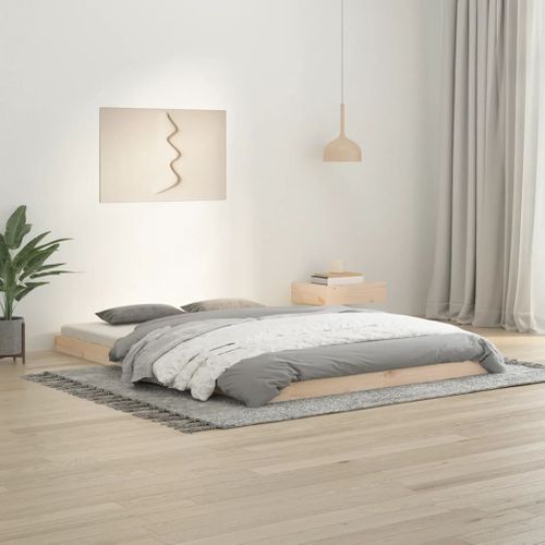 Cadre De Lit Bois Massif Pin 140x200 Cm
