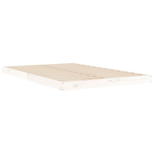 Cadre De Lit Sans Matelas Blanc 120x190 Cm Bois De Pin Massif