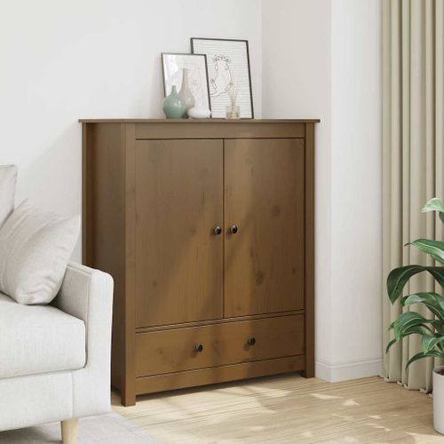 Buffet Marron Miel 83x41,5x100 Cm Bois Massif De Pin
