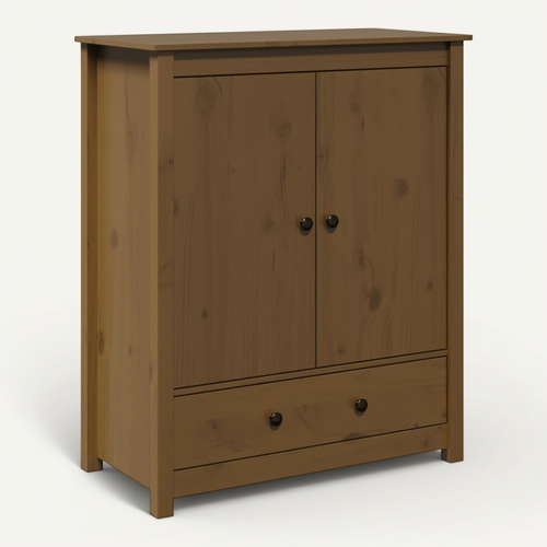 Buffet Marron Miel 83x41,5x100 Cm Bois Massif De Pin
