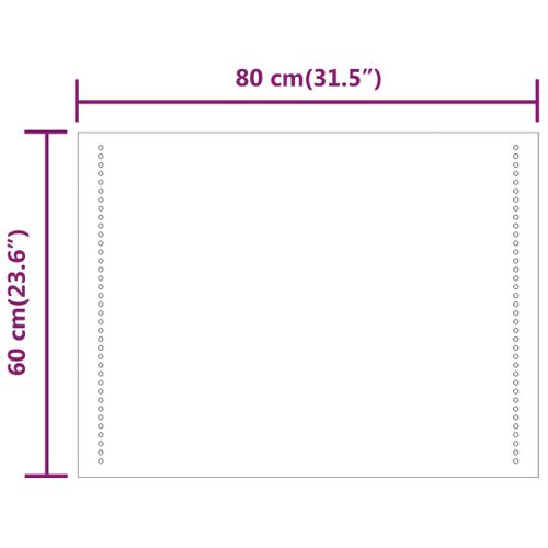 Miroir De Salle De Bain à LED 60x80 Cm