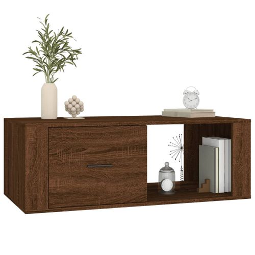 Table Basse Chêne Marron 100x50,5x35 Cm Bois Contreplaqué
