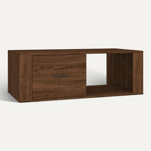 Table Basse Chêne Marron 100x50,5x35 Cm Bois Contreplaqué
