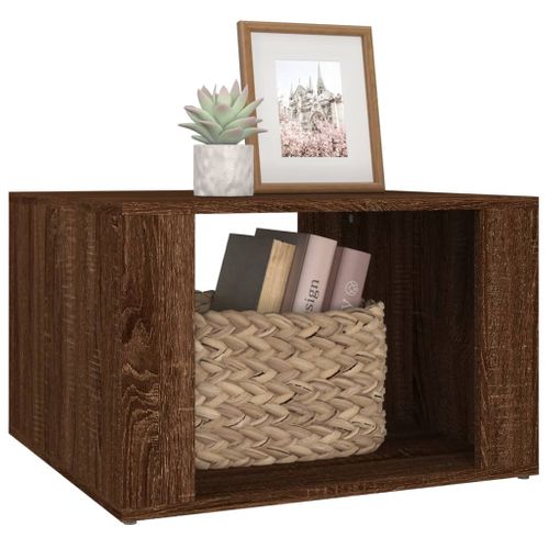 Table De Chevet Chêne Marron 57x55x36 Cm Bois Contreplaqué