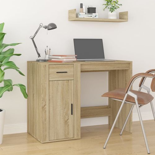 Bureau Chêne Sonoma 100x49x75 Cm Bois Contreplaqué