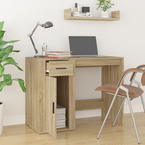 Bureau Chêne Sonoma 100x49x75 Cm Bois Contreplaqué