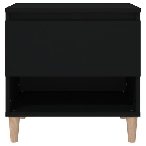 Tables De Chevet 2 Pièces Noir 50x46x50 Cm Bois D’ingénierie