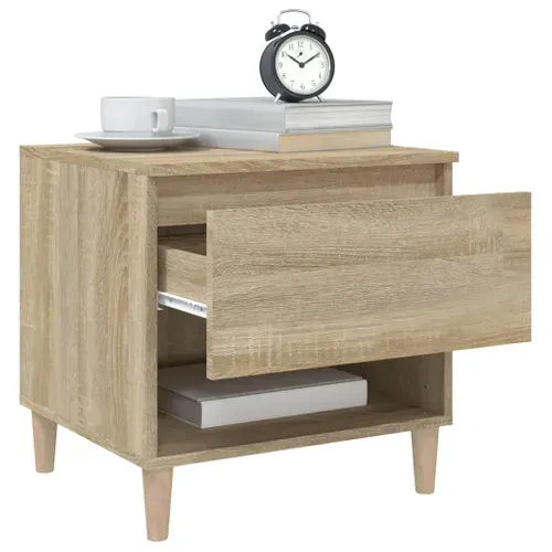 Tables De Chevet 2pcs Chêne Sonoma 50x46x50cm Bois Contreplaqué