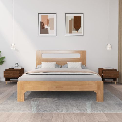 Tables De Chevet 2 Pièces Chêne Brun 50x46x50 Cm Bois D’ingénierie