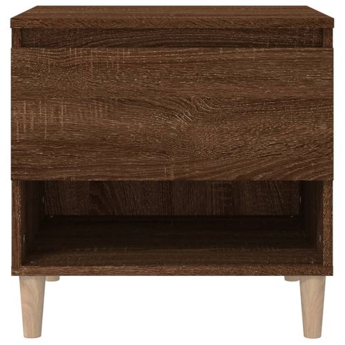 Tables De Chevet 2 Pièces Chêne Brun 50x46x50 Cm Bois D’ingénierie