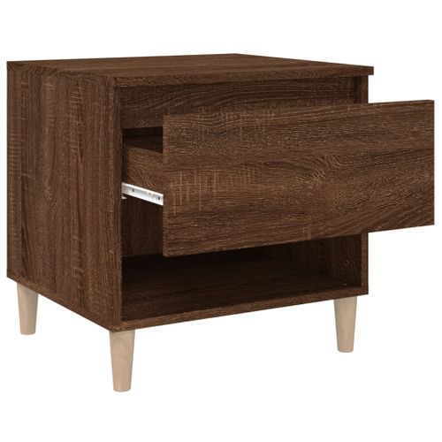 Tables De Chevet 2 Pièces Chêne Brun 50x46x50 Cm Bois D’ingénierie