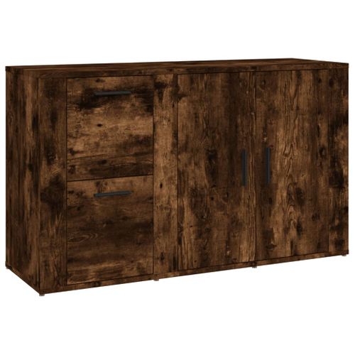 Buffet Chêne Fumé 100x33x59,5 Cm Bois Contreplaqué