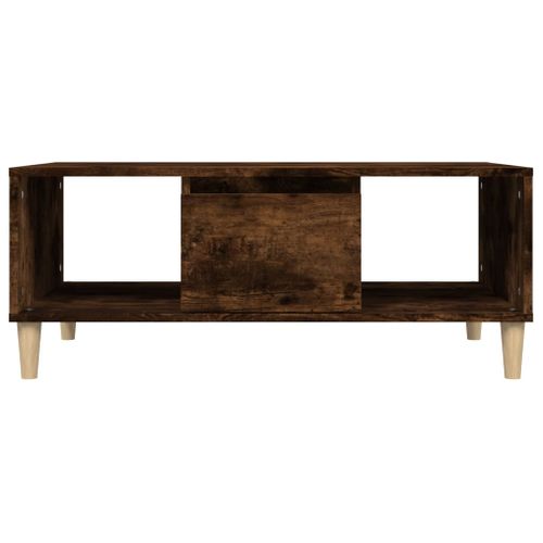 Table Basse Chêne Fumé 90x50x36,5 Cm Bois Contreplaqué