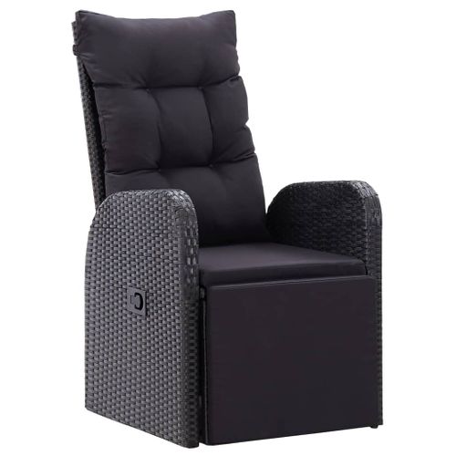 Chaises De Jardin Inclinables Coussins Lot De 2 Résine Tressée
