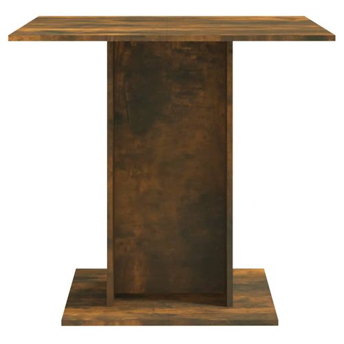 Table À Dîner Chêne Fumé 80x80x75 Cm Bois Contreplaqué