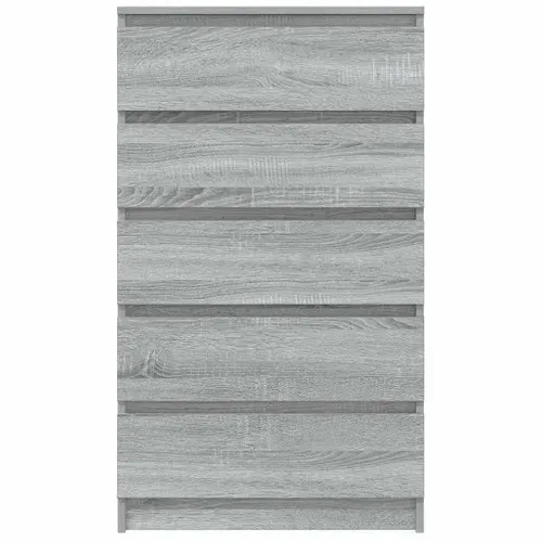Commode Sonoma Gris 60x36x103 Cm Bois Contreplaqué